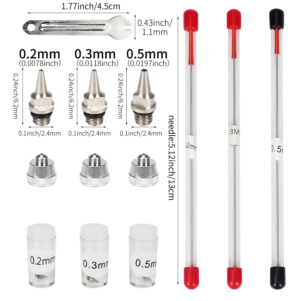 3 pièces ensemble 0.2/0.3/0.5m - Airbrush Kit With Mini Compressor avis et prix