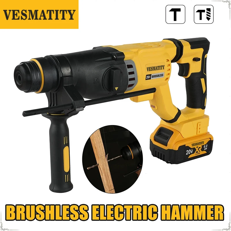Marteau perforateur sans fil V - Brushless Cordless Electric Drill 18V avis et prix