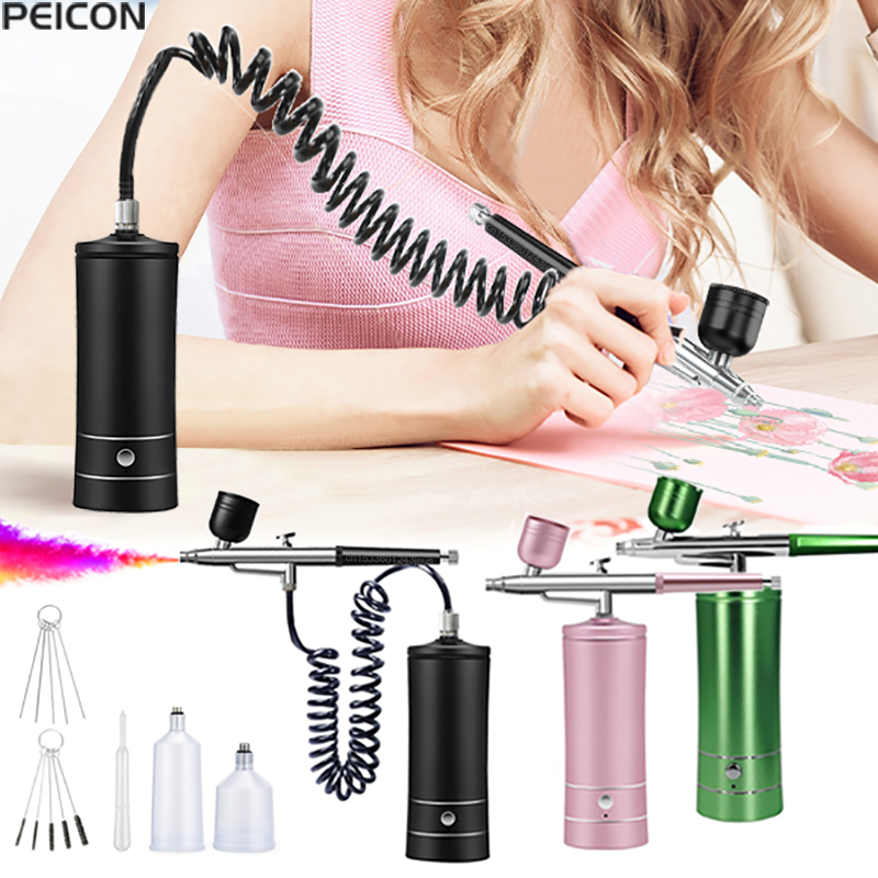 Aérographe de peinture avec co - Airbrush Kit With Mini Compressor avis et prix