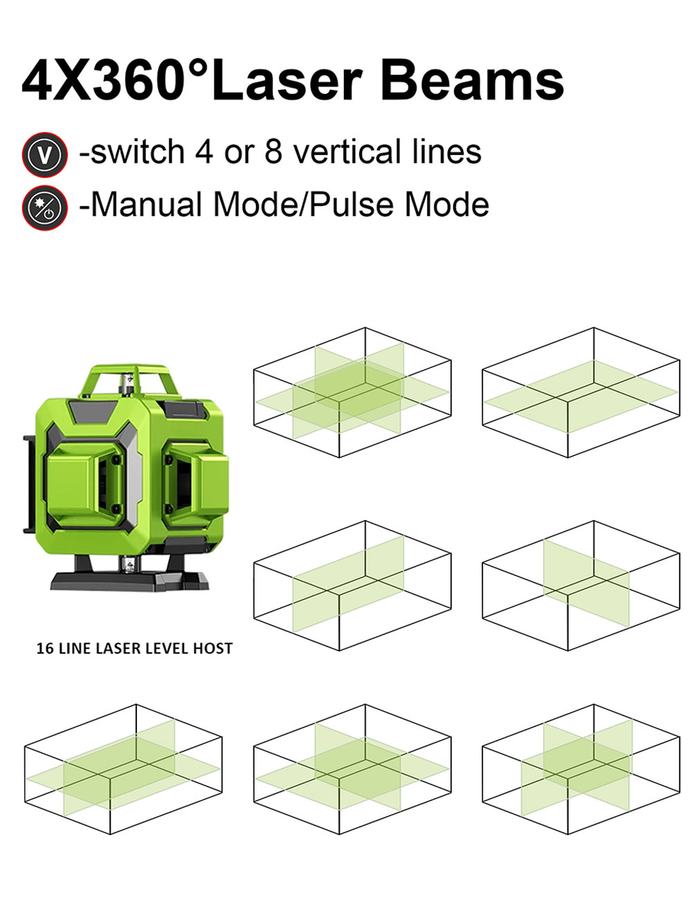 LFINE-Niveau laser 4D 16 ligne - Laser Level 16 Lines 4D Green avis et prix