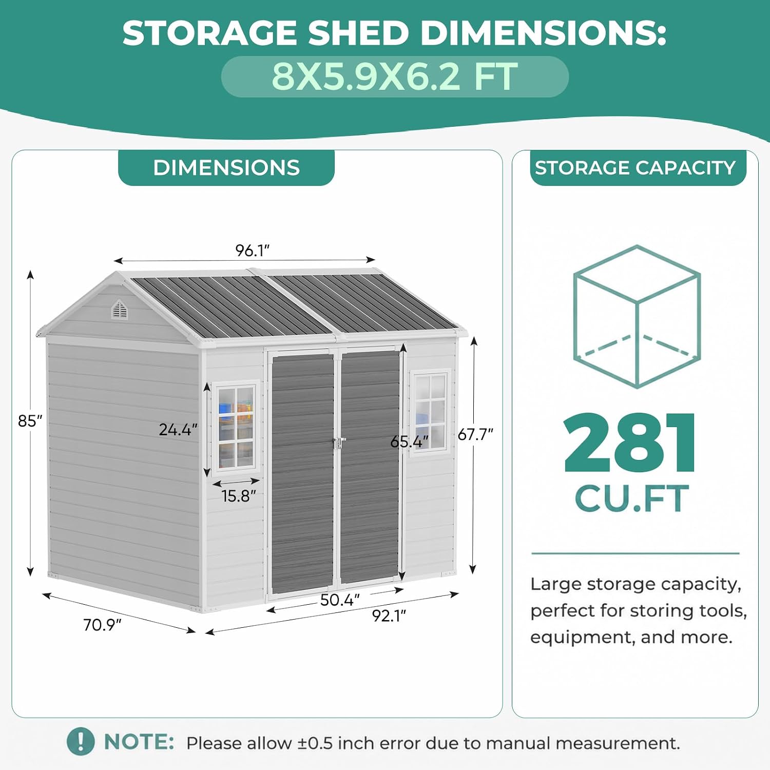 Abri de stockage en résine 8x6 - Garden Tools avis et prix
