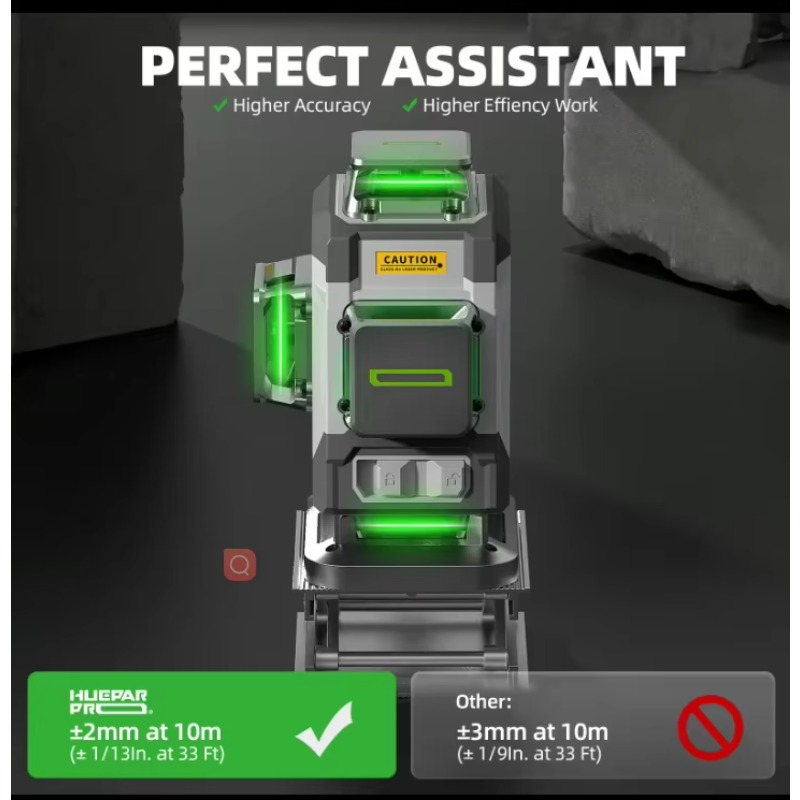Huepar 2024 nouveau design 4D  - Laser Level 16 Lines 4D Green avis et prix