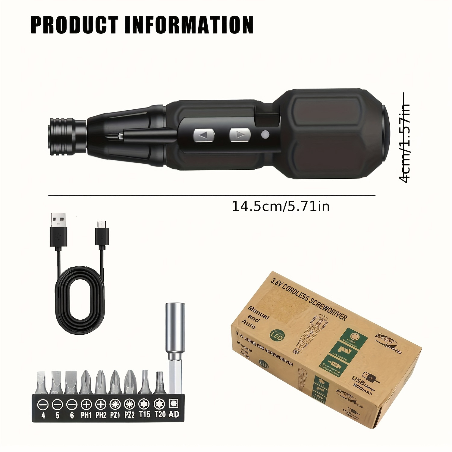 Tournevis électrique rechargea - Electric Screwdriver Rechargeable Usb avis et prix